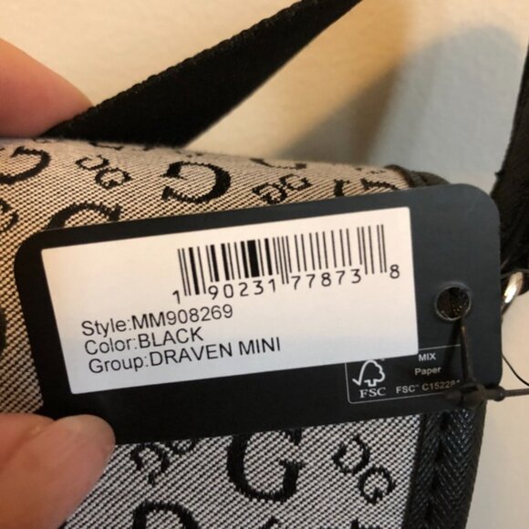 NWT GUESS Long Strap/Crossbody Handbag Logo Print Small/Medium Size - Picture 11 of 15